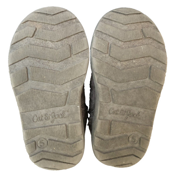 Little Girls Cat & Jack Bunny Ears Half Calf Faux Fur Lined Boots Size 5 - Picture 10 of 10